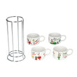 Bialetti Italia, sett med 4 Cappuccino-kopper (200ml) i stativ